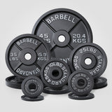 RitFit Old School Single-sided Black Iron Weight Plates, 2'' Olympic Plates - RitFit
