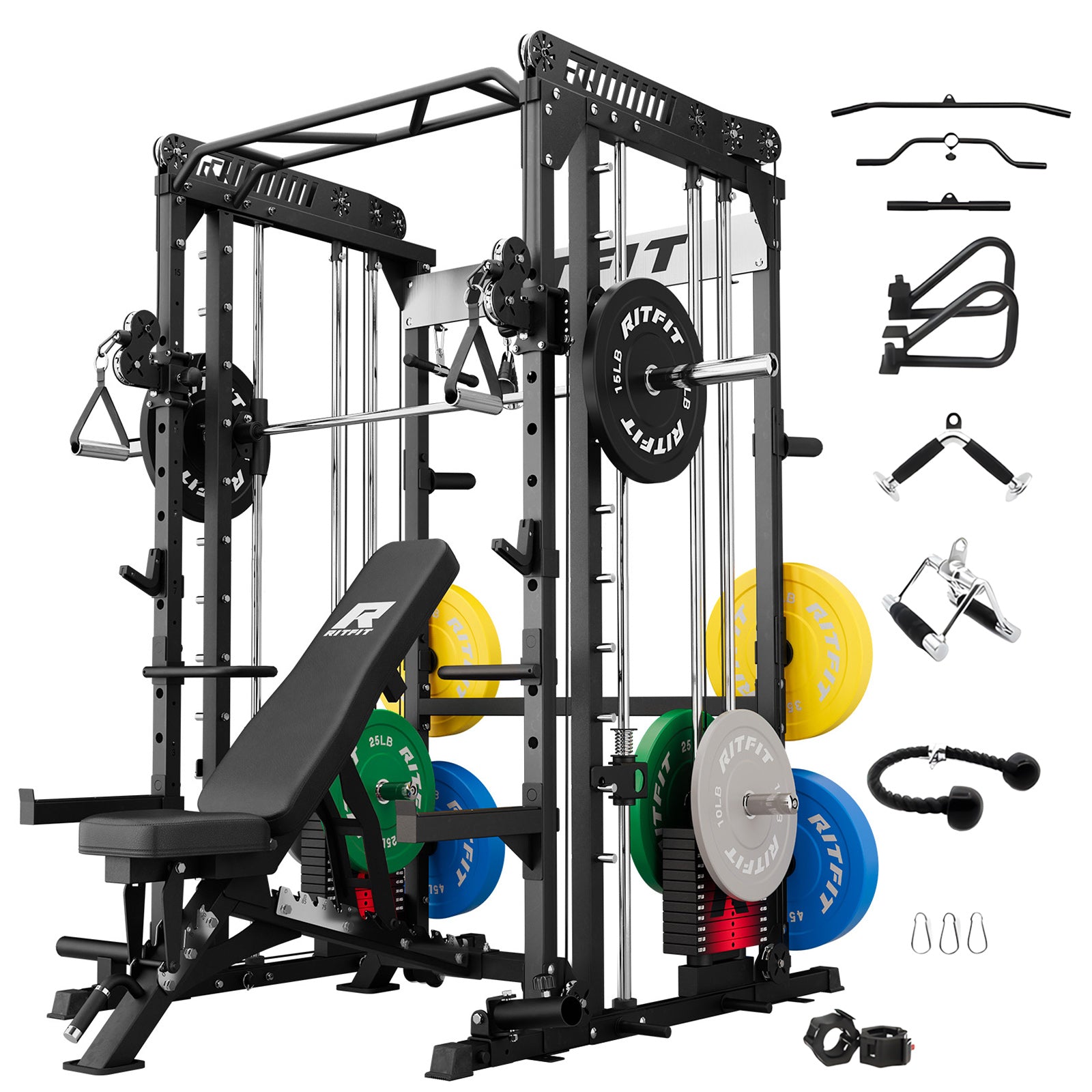 RitFit M1 PRO Smith Machine Weight Stack Home Gym Package