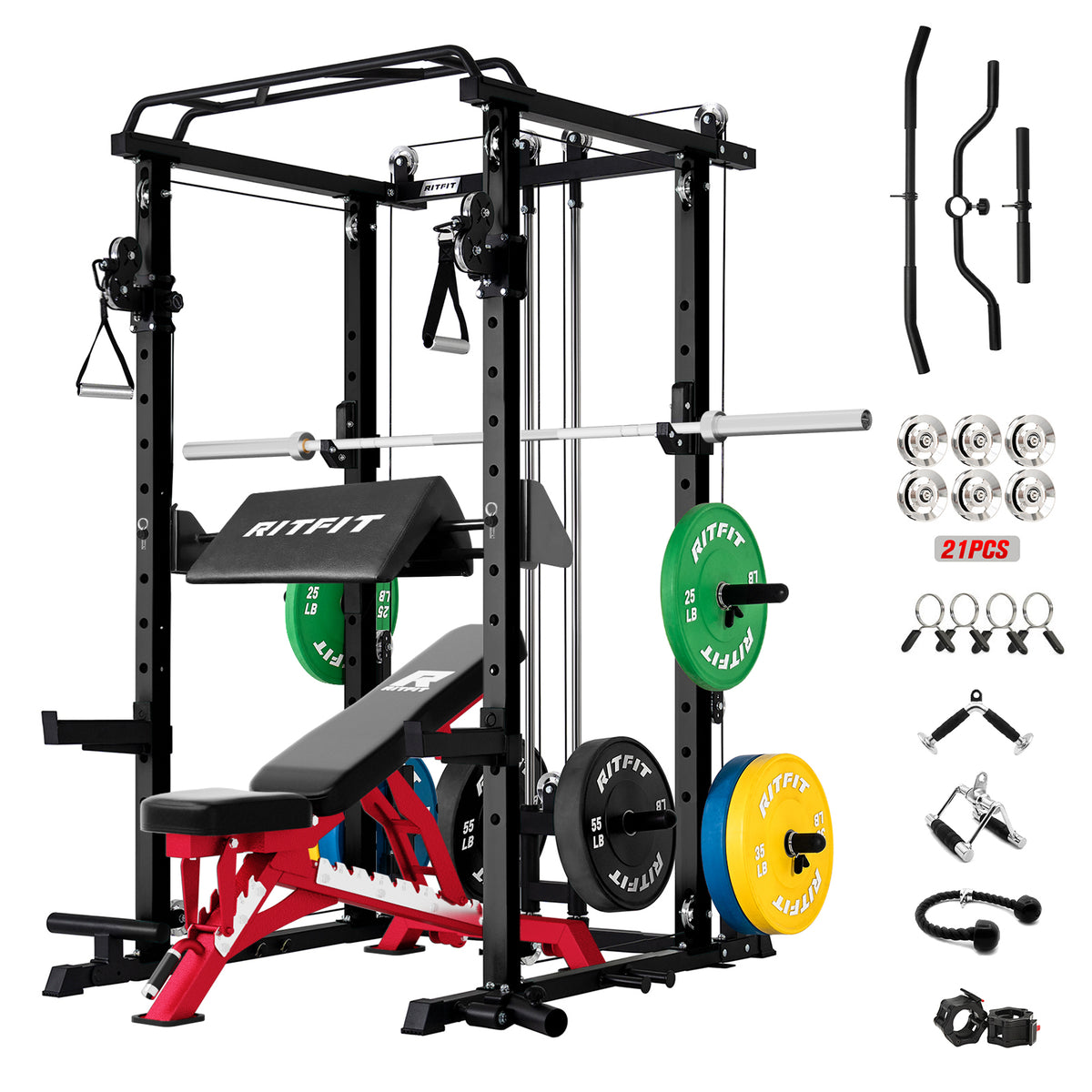 Bandes d'exercice résistance Letsfit JSD01 noires avec sac de transport