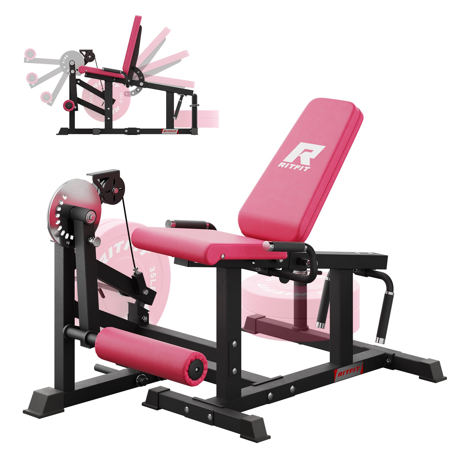RitFit Pink PLC01 Leg Extension Curl Machine