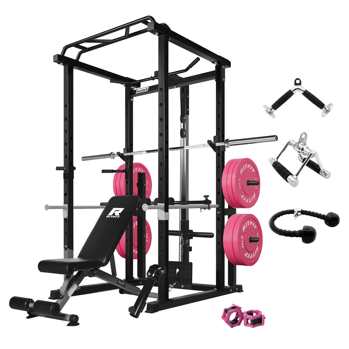 RitFit P6 All-In-One Pink Home Gym Package - RitFit