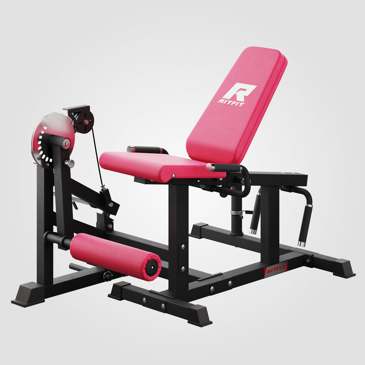 RitFit PLC01 Pink Leg Extension & Curl Machine for Home Gym