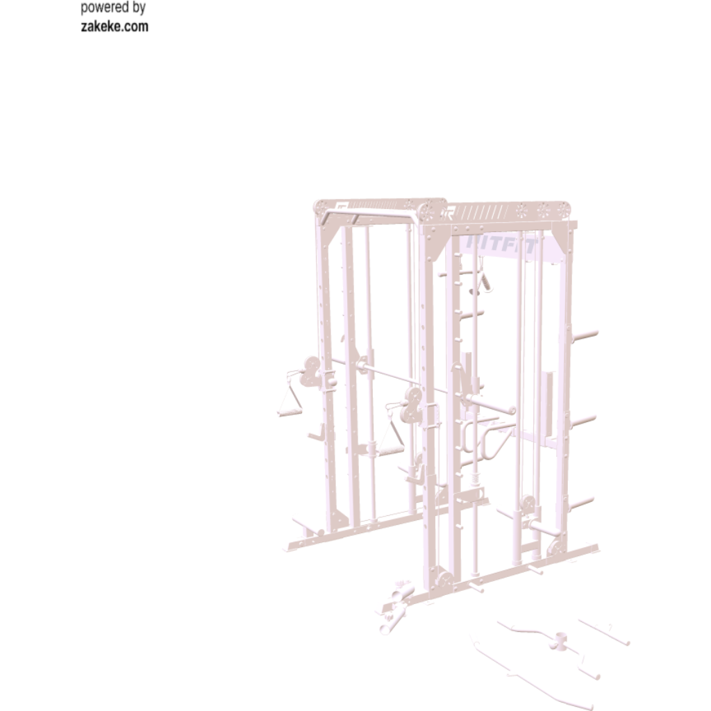 RitFit M1 PRO Multi-Functional Smith Machine with Cable Crossover System and Squat Rack for Home Gym