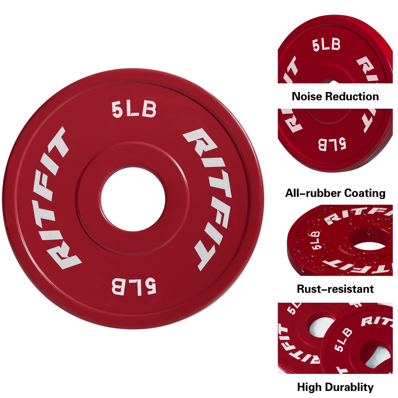 RitFit Mini Rubber Weight Plates Color Standard Set