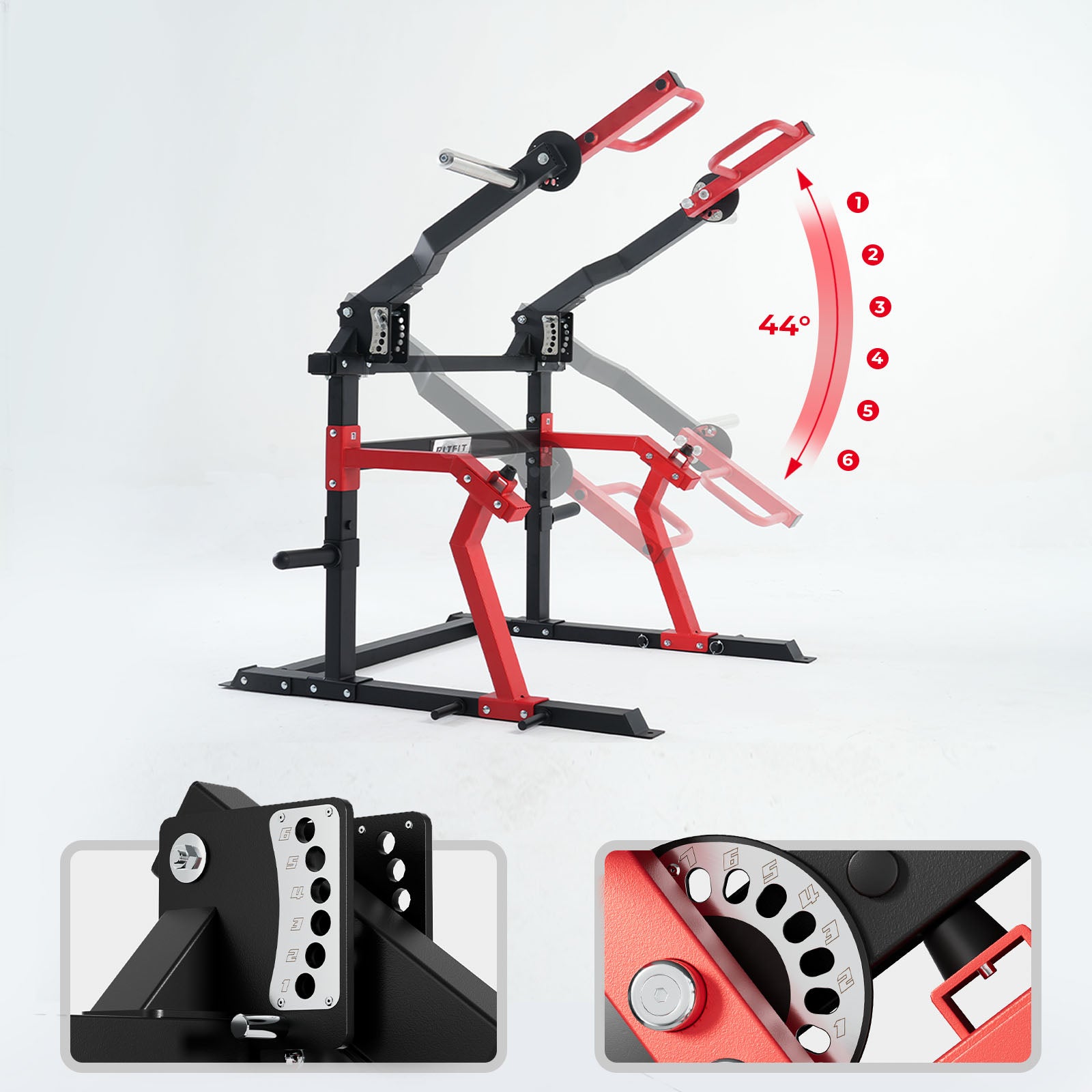 RitFit Gorilla 2-in-1 chest and shoulder press machine with adjustable settings for strength training exercises.