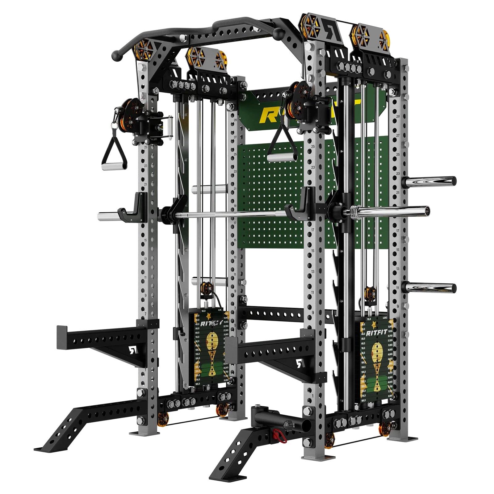 RitFit Limited Edition M3 Home Gym Smith Machine with Cable Crossover