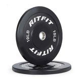 RitFit Bumper Plates Olympic Rubber Weight Plates, 2-inch Bars&Plates RitFit 10LB Pair 