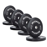 RitFit Bumper Plates Olympic Rubber Weight Plates, 2-inch Bars&Plates RitFit 320LB ST 