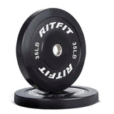 RitFit Bumper Plates Olympic Rubber Weight Plates, 2-inch Bars&Plates RitFit 35LB Pair 