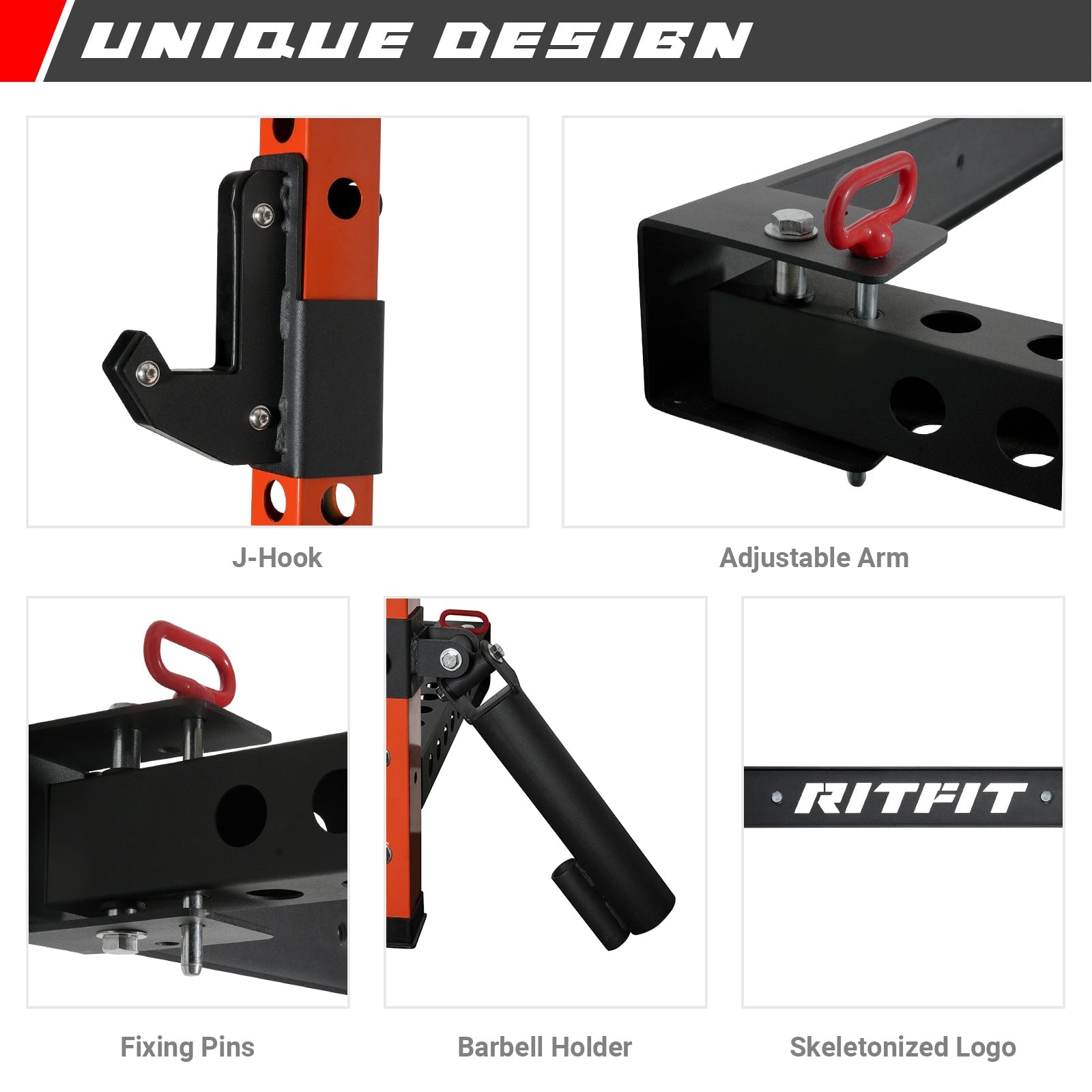 Ritfit Multi-Functional Folding Squat Rack (PMW02) Exercise & Fitness RitFit