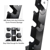 RitFit Rubber Hex Dumbbells Set with Rack A-Frame Dumbbell Rack