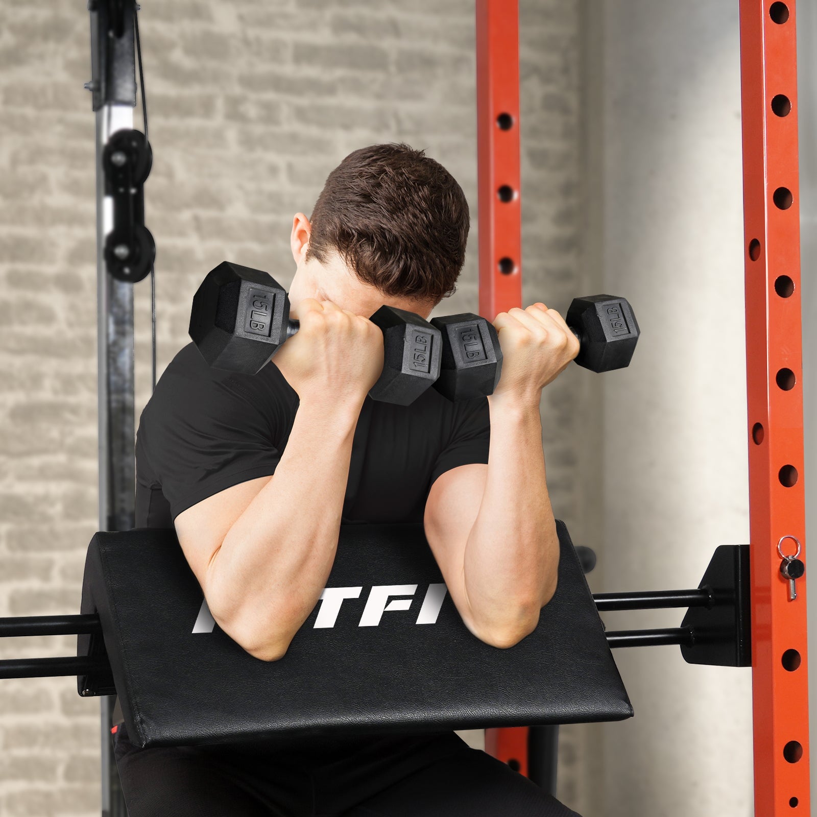 2-in-1 Hip Thrust and Bicep Curl Attachment (PAT01), RitFit Power Cage Attachments Attachments RitFit 