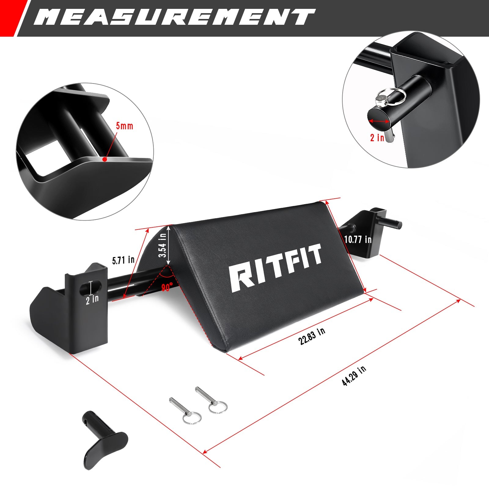 2-in-1 Hip Thrust and Bicep Curl Attachment (PAT01), RitFit Power Cage Attachments Attachments RitFit 