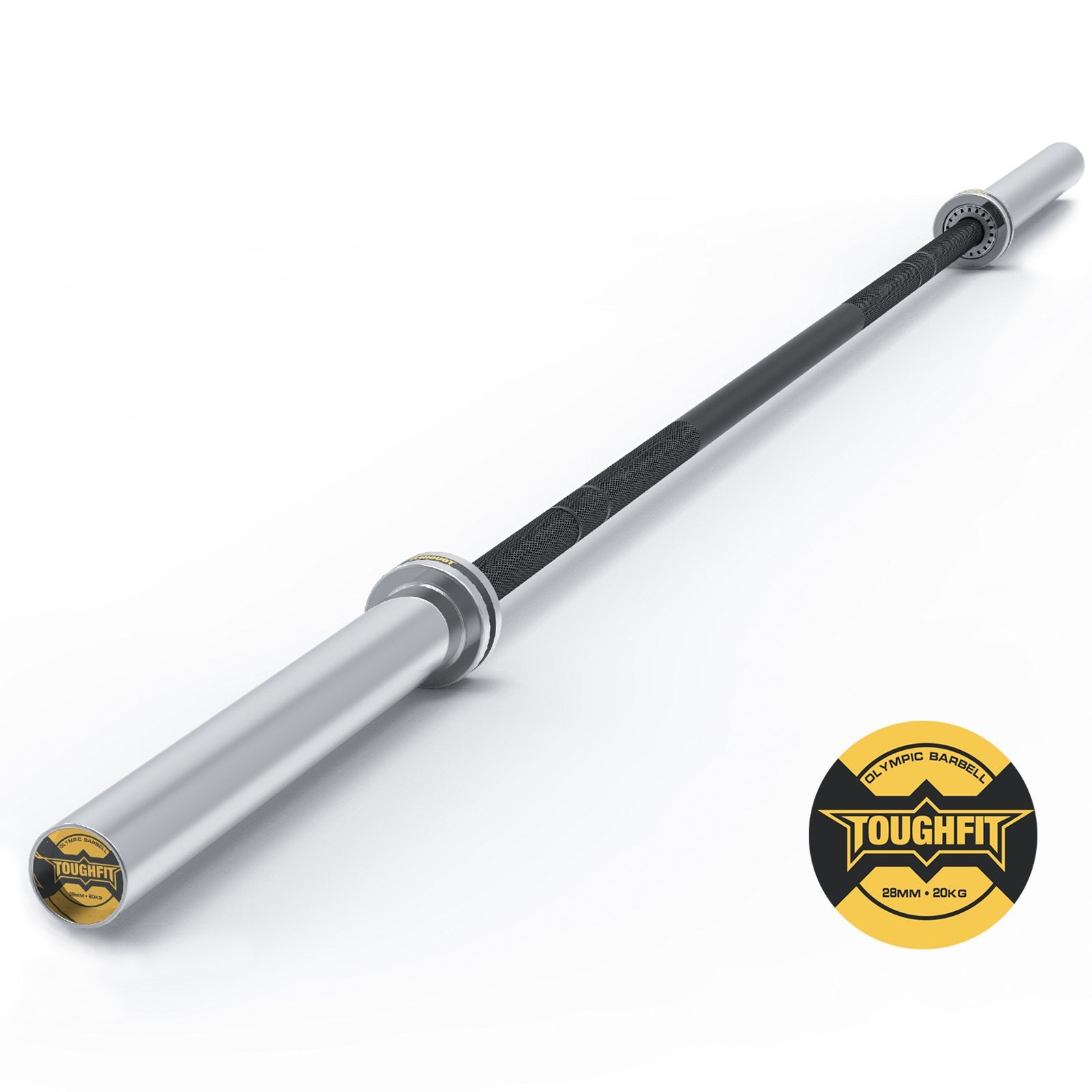 ToughFit 7ft Olympic Barbell Bar 2.0 20KG 1200LBS Capacity