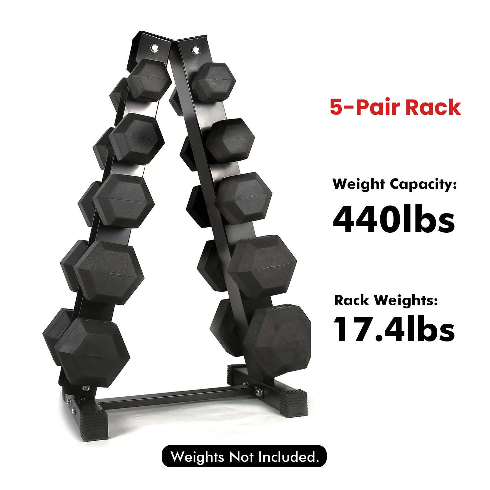 A-Frame Dumbbell Rack Stand 3, 5, 6 Pairs | RitFit Storage Weight RitFit 