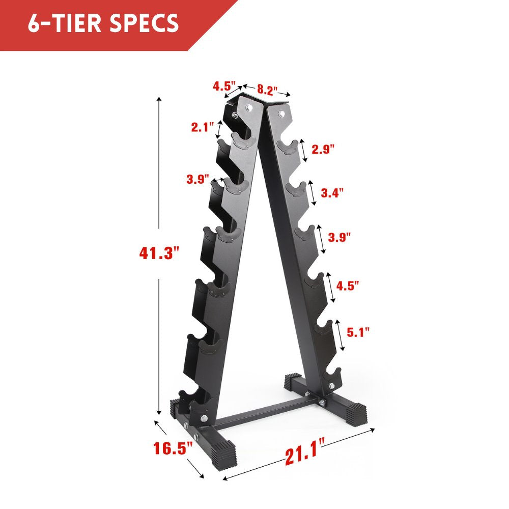 A-Frame Dumbbell Rack Stand 3, 5, 6 Pairs | RitFit Storage Weight RitFit 