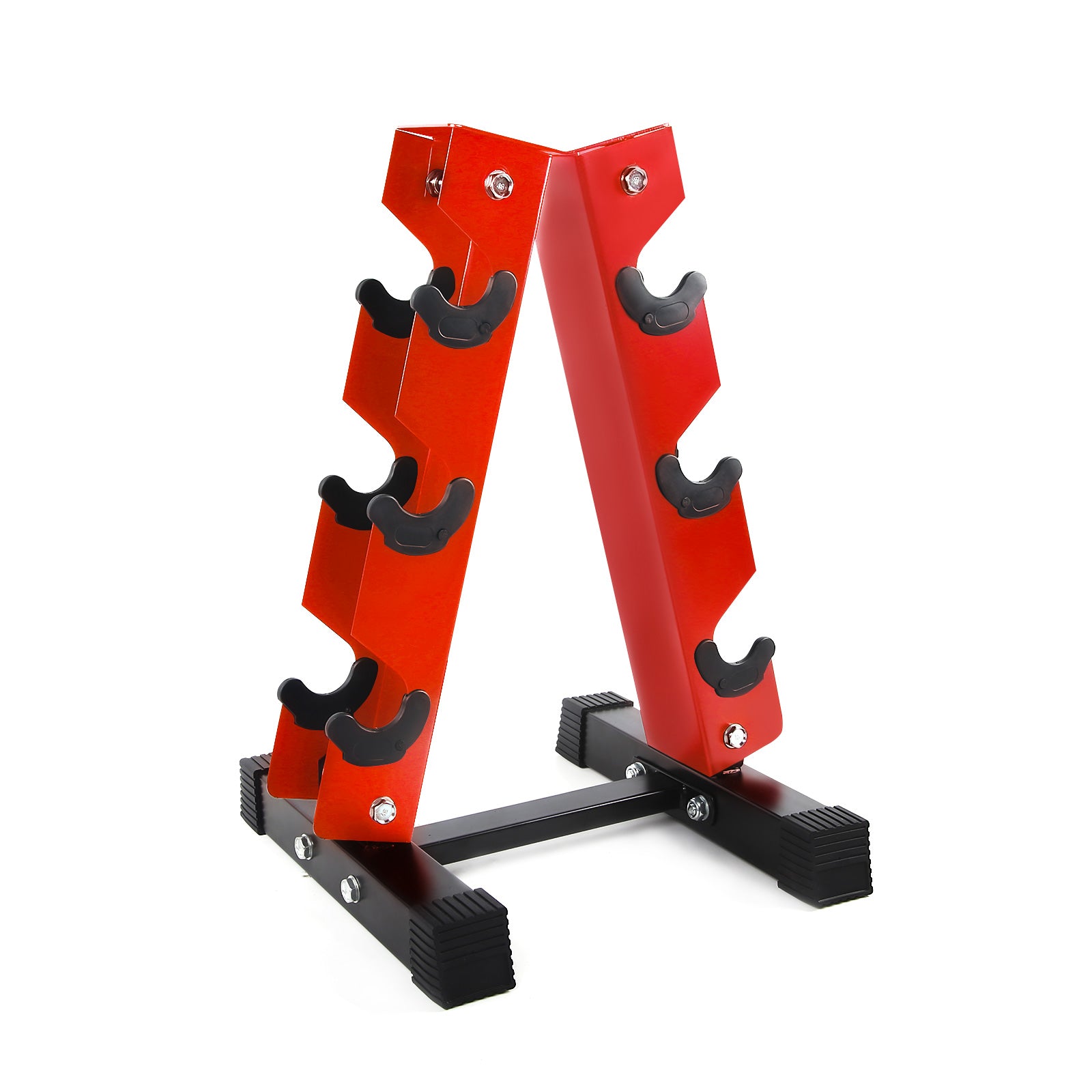 A-Frame Dumbbell Rack Stand 3, 5 Pairs | RitFit Storage Weight RitFit 3-Pair Rack Red 