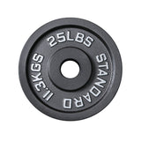 Old School Single-sided Black Iron Weight Plates Bars&Plates RitFit 25LB Single 