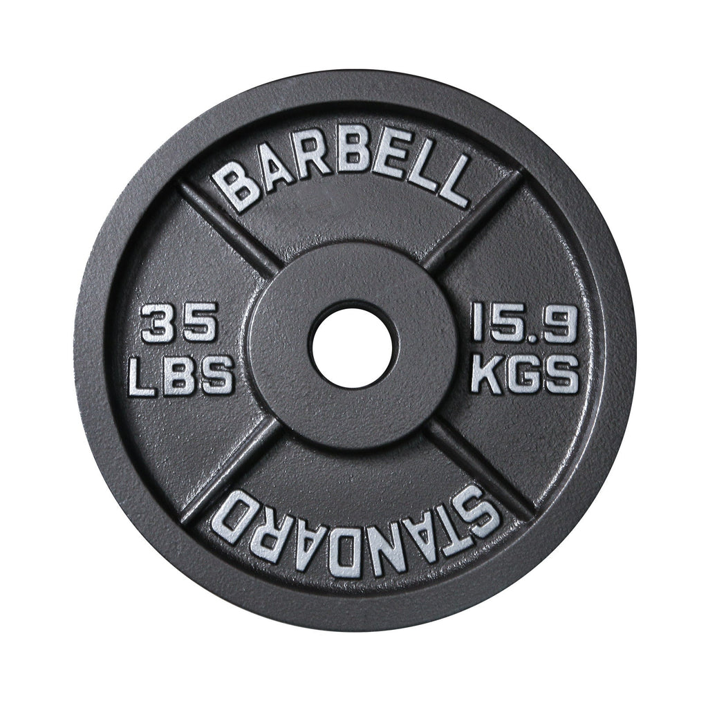 RitFit Old School Singlesided Black Iron Weight Plates, 2'' Olympic