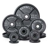 RitFit Old School Single-sided Black Iron Weight Plates, 2'' Olympic Plates