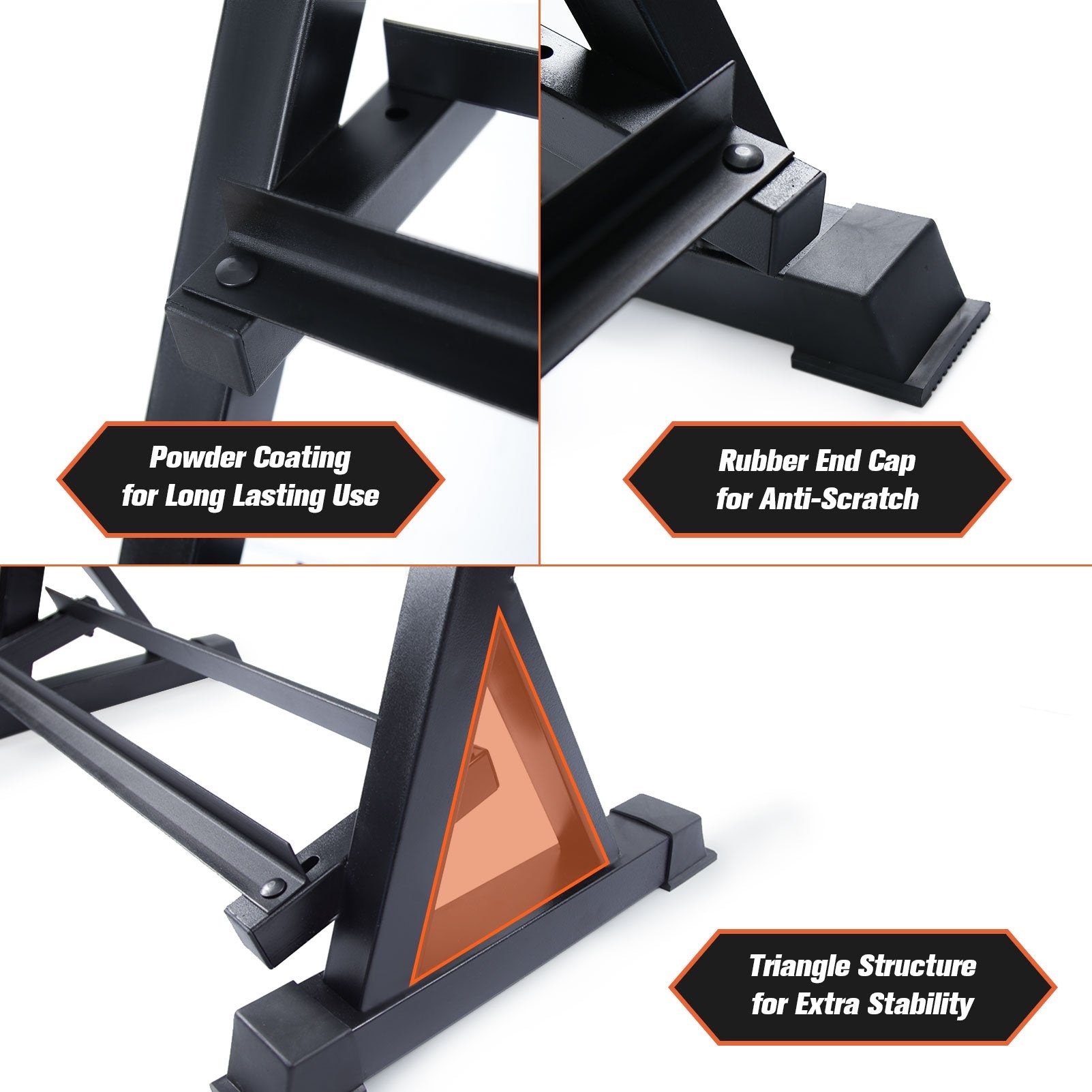 RitFit Small Adjustable 3-Tier Dumbbell Weight Rack for Home Gym Details and Features