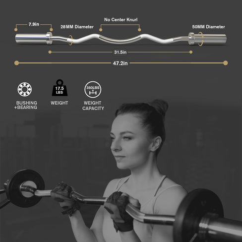 RitFit 47'' EZ Curl Bar Bars&Plates RitFit 