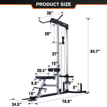 RitFit Cable Lat Pulldown Machine Low Row Machine CM-400 product size