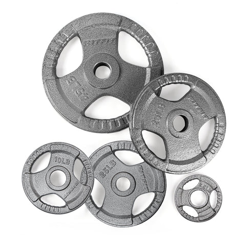 RitFit 2.5LB-55LB Cast Iron Weight Plates Set 2-Inch Olympic Grip Plates for Sale
