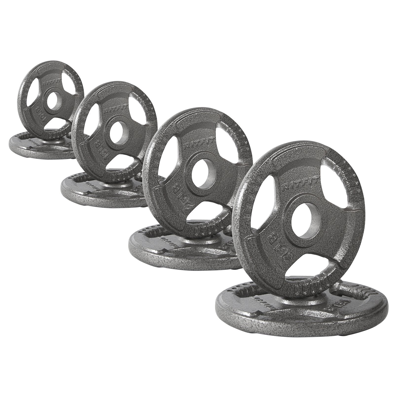 RitFit 2.5LB-55LB Cast Iron Weight Plates Set 2-Inch Olympic Grip Plates for Sale 170LB Set
