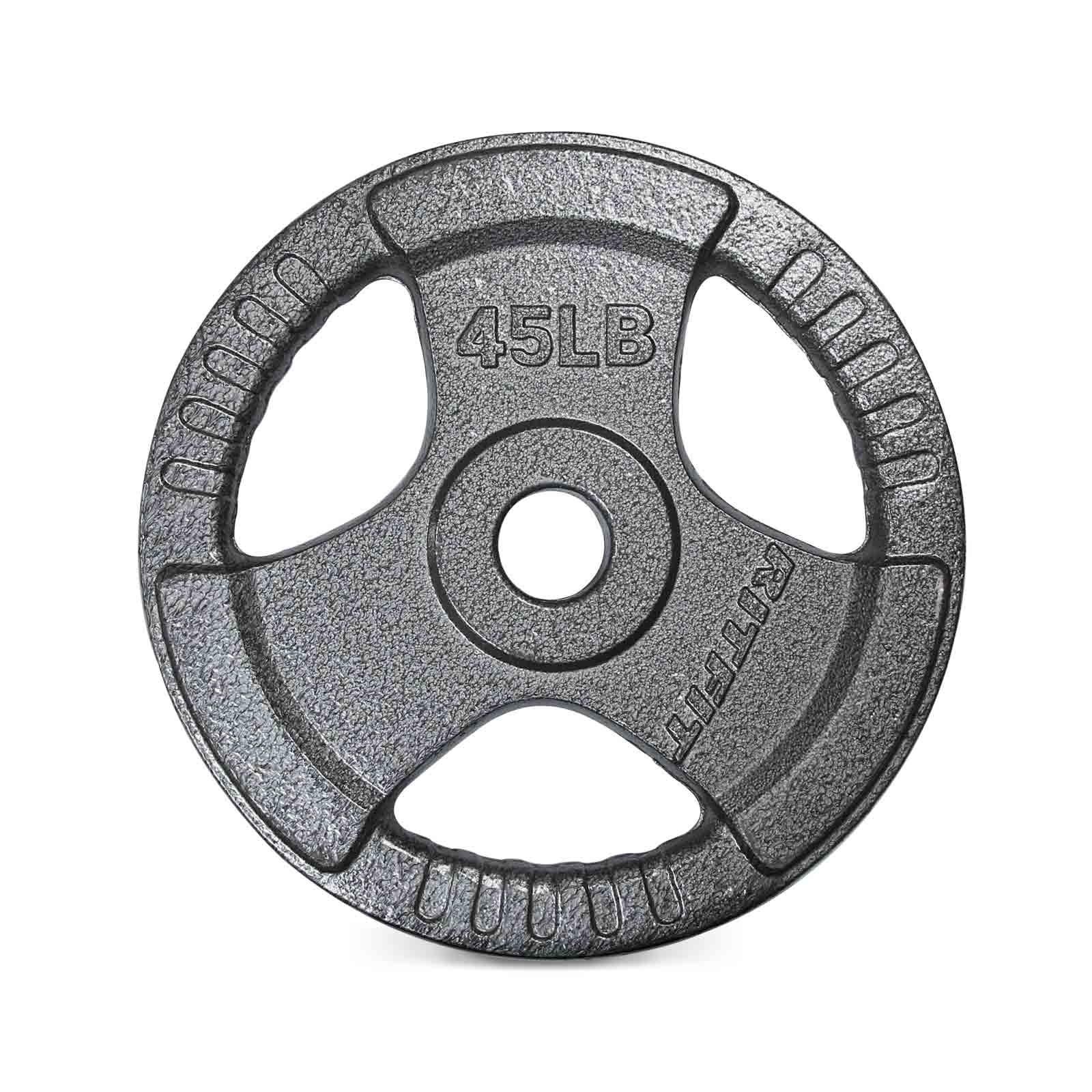 RitFit 45LB Cast Iron Weight Plates Set 2-Inch Olympic Grip Plates for Sale 