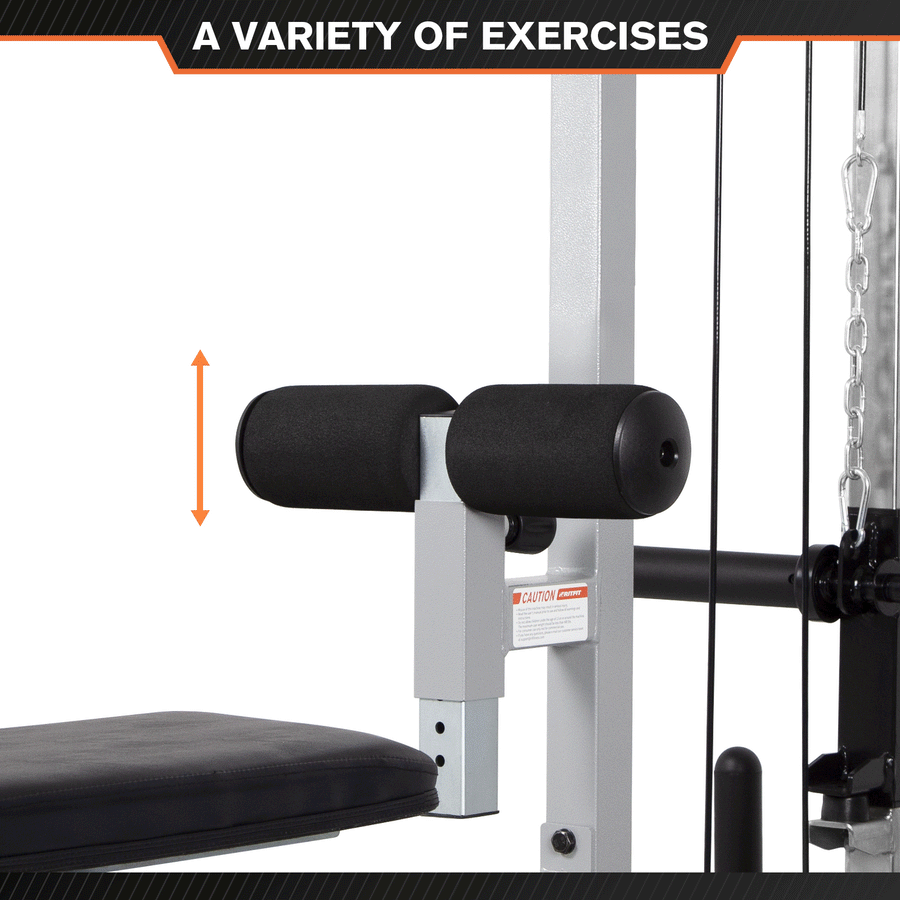RitFit Power Squat Rack Power Cage, Lat Pull Down Machine