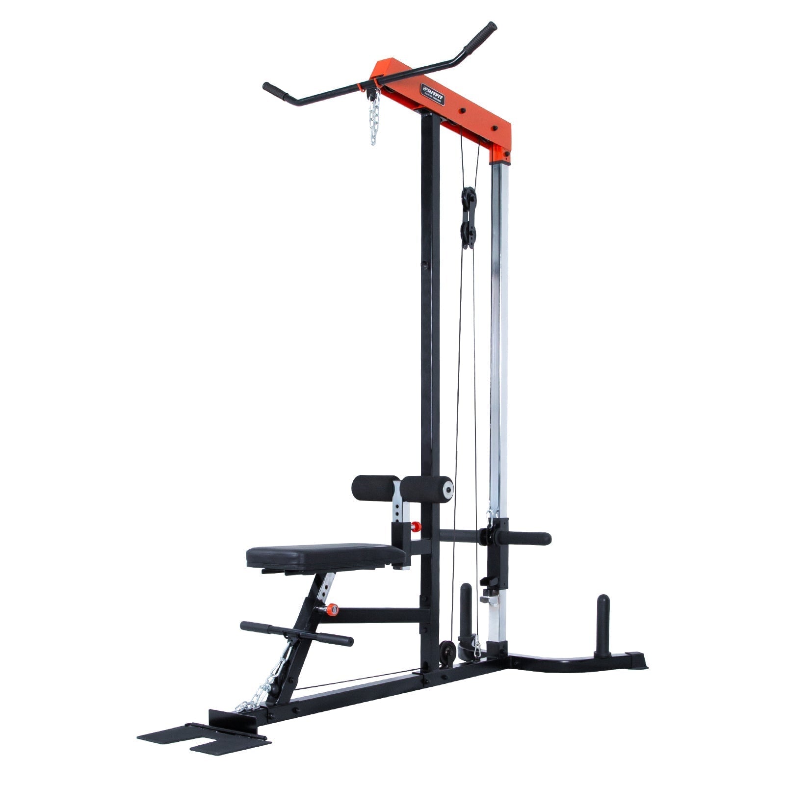 RitFit CM-400 1.0 Cable Lat Pulldown Machine / Low Row Machine Orange Exercise & Fitness RitFit Orange 