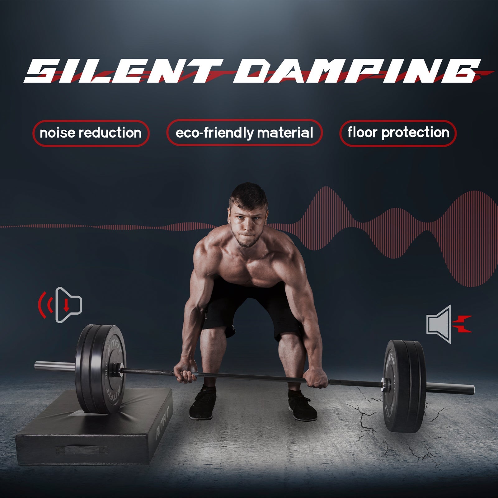 RitFit Deadlift Drop Pad (Pairs) Accessories RitFit 