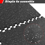RitFit EVA Foam+Rubber Odorless Thick 0.5'' Flooring Gym Exercise Mats Interlocking Tiles Accessories RitFit 