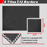 RitFit EVA Foam+Rubber Odorless Thick 0.5'' Flooring Gym Exercise Mats Interlocking Tiles Accessories RitFit 
