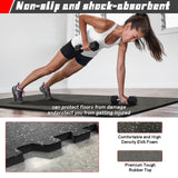 RitFit EVA Foam+Rubber Odorless Thick 0.5'' Flooring Gym Exercise Mats Interlocking Tiles Accessories RitFit 