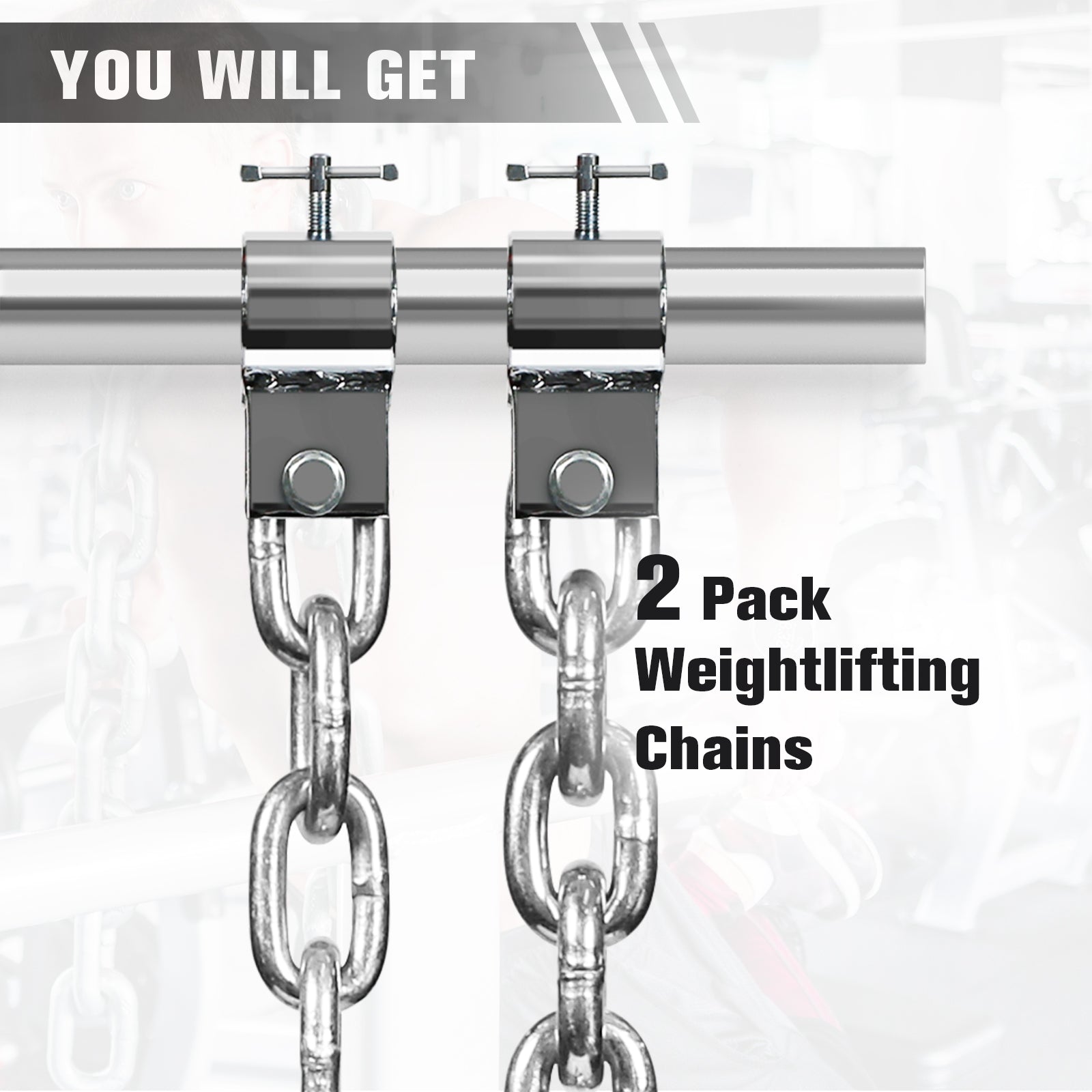 RitFit Weightlifting Chains for Sale Heavy Galvanized Iron for Barbell