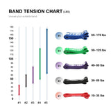 RitFit Pull Up Assist Band Set Premium Resistance Bands Tension Chart