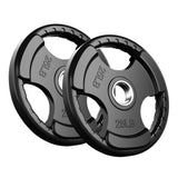 RitFit Rubber Coated Grip Plates, 2'' Olympic Weight Plates Bars&Plates RitFit 25LB Pair 