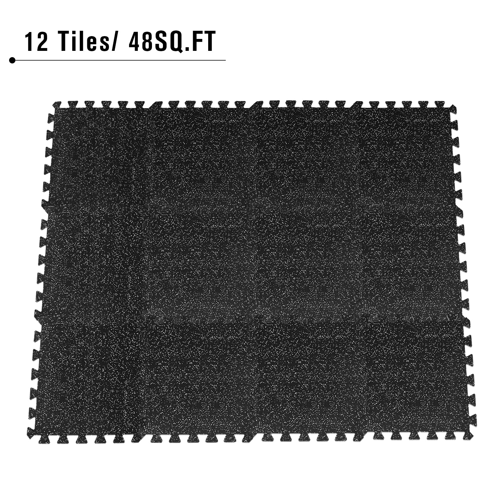 RitFit Rubber Flooring Gym Mats Interlocking Tiles 0.25'' Thickness Accessories RitFit 