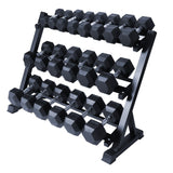 RitFit Rubber Hex Dumbbell Set with Rack 650 lbs 11 Pairs Weight RitFit 