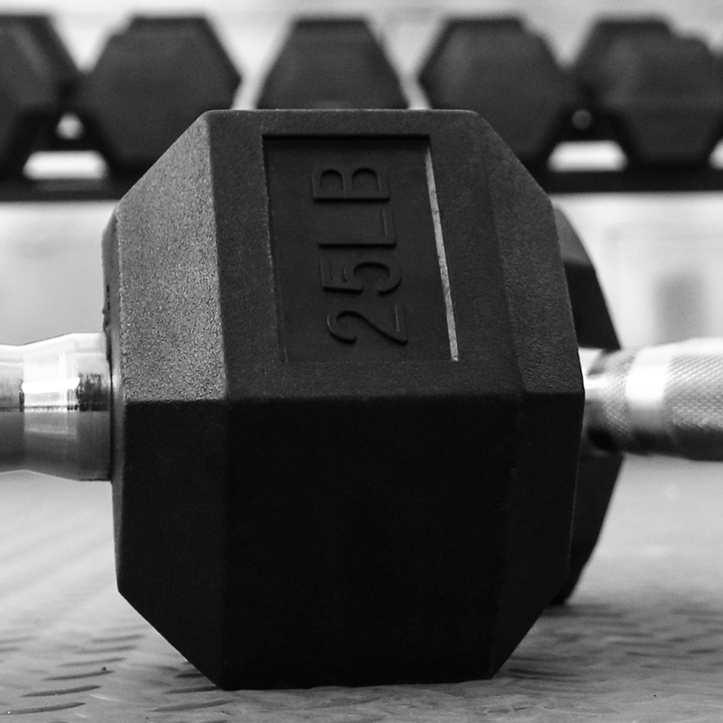 RitFit Rubber Hex Dumbbells Set 10-60 lbs Hex Weights