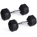 RitFit Rubber Hex Dumbbells Weight RitFit 35 lbs (pair) 