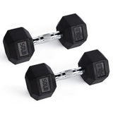 RitFit Rubber Hex Dumbbells Weight RitFit 50 lbs (pair) 