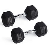 RitFit Rubber Hex Dumbbells Weight RitFit 55 lbs (pair) 