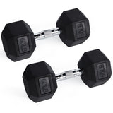 RitFit Rubber Hex Dumbbells Weight RitFit 60 lbs (pair) 