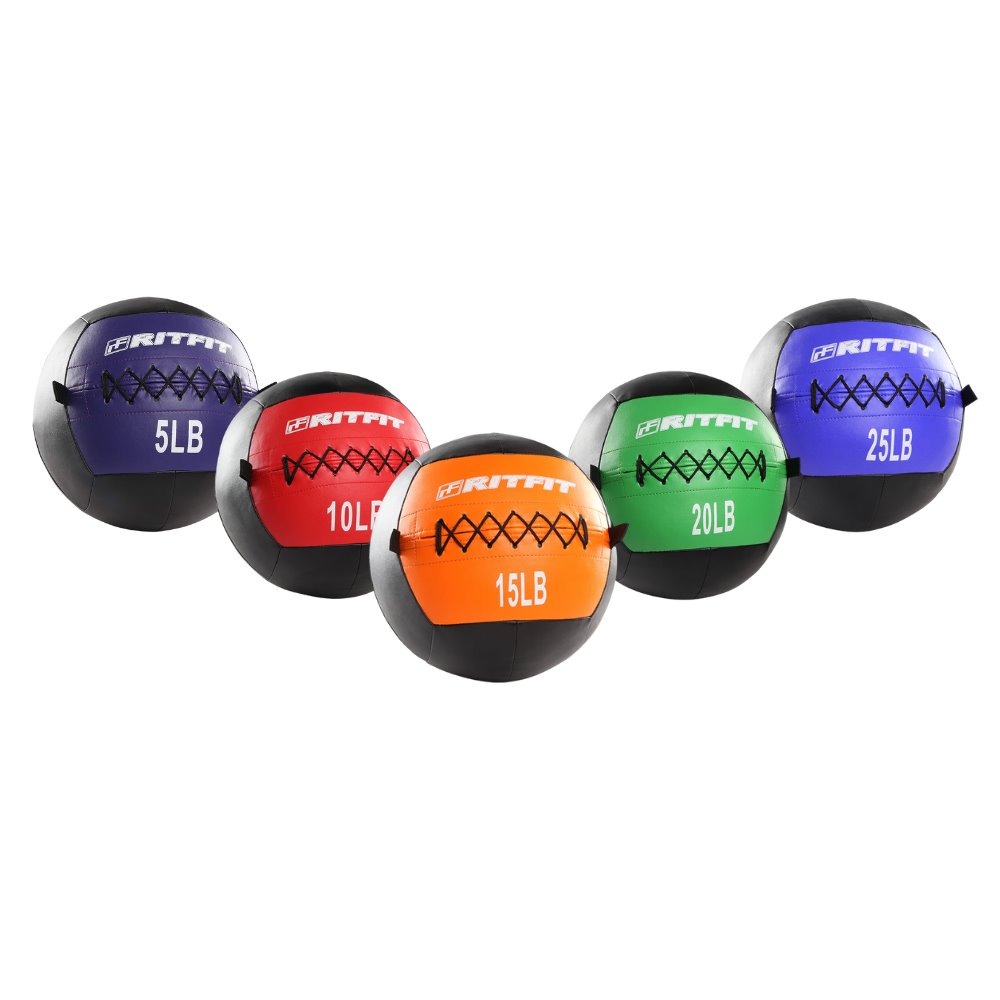 RitFit Soft Leather Medicine Wall Ball, Single and Bundle Offers Weight RitFit 