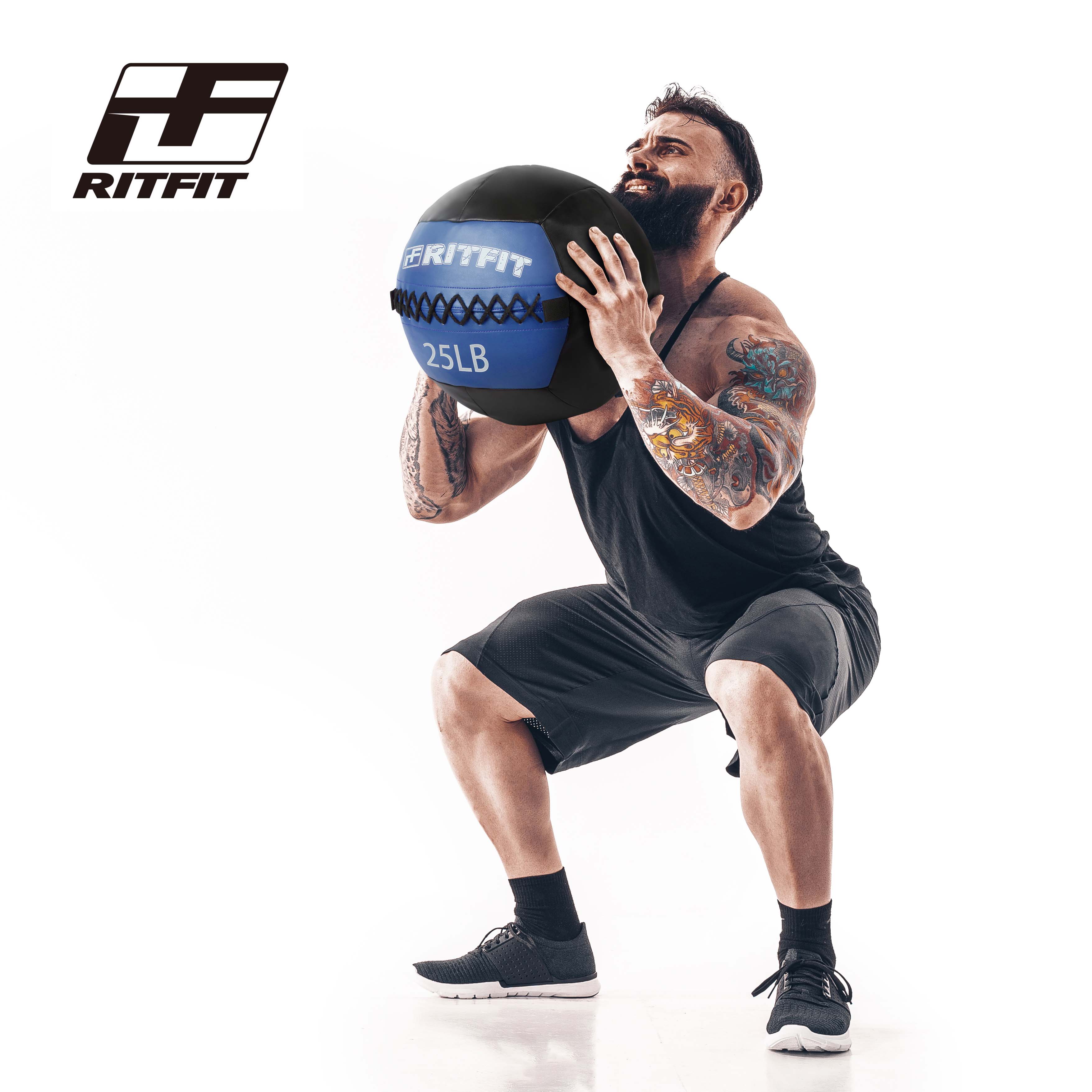 RitFit Soft Leather Medicine Wall Ball, Single and Bundle Offers Weight RitFit 