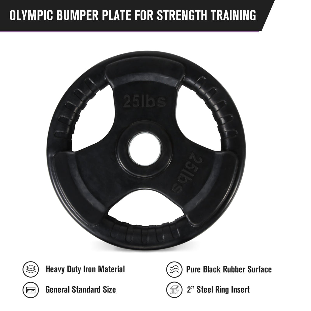 RitFit Olympic Bumper Barbell Plates Rubber Weights 1045LBS