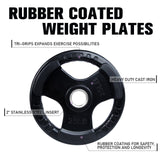 RitFit Barbell Plates Olympic Rubber Weights Details